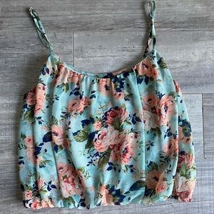 Forever 21 size medium floral strapped blouse.